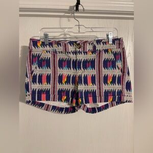 American Eagle Aztec Western Boho shorts midi stretch women’s size 10